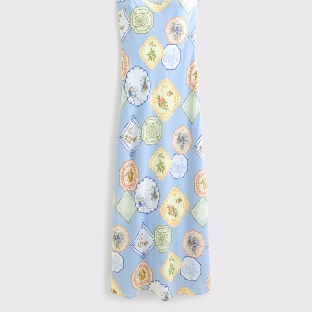 Abercrombie & Fitch Patchwork Maxi Dress - Blue Multi